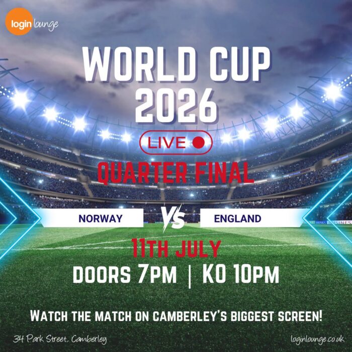 Watch England vs Norway Saturday 11th July at Login Lounge